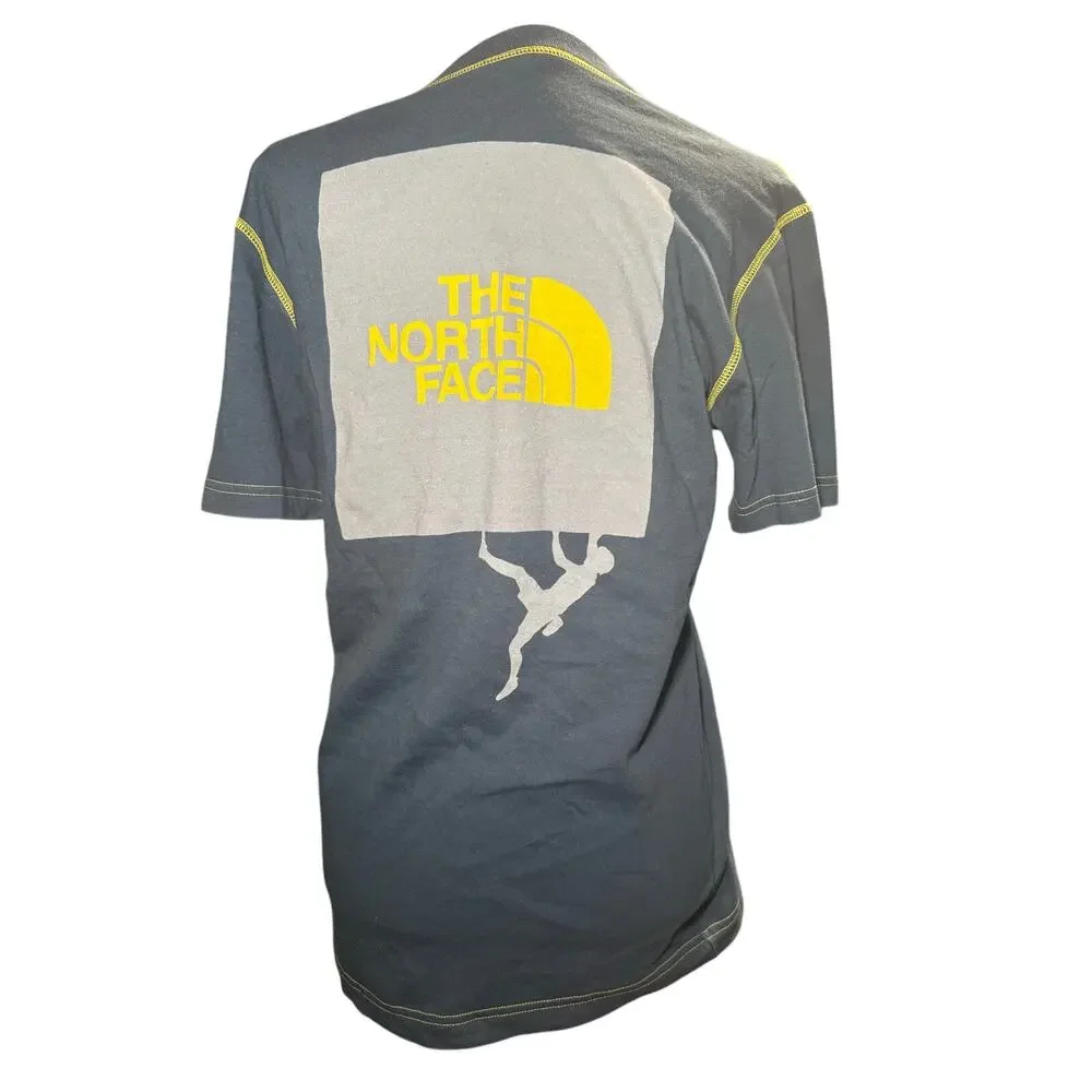 The North Face Climber Graphic Tee, Blue Yellow Contrast Stitch, Men's Small